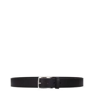 Testoni Black Leather Regular Men's Belt